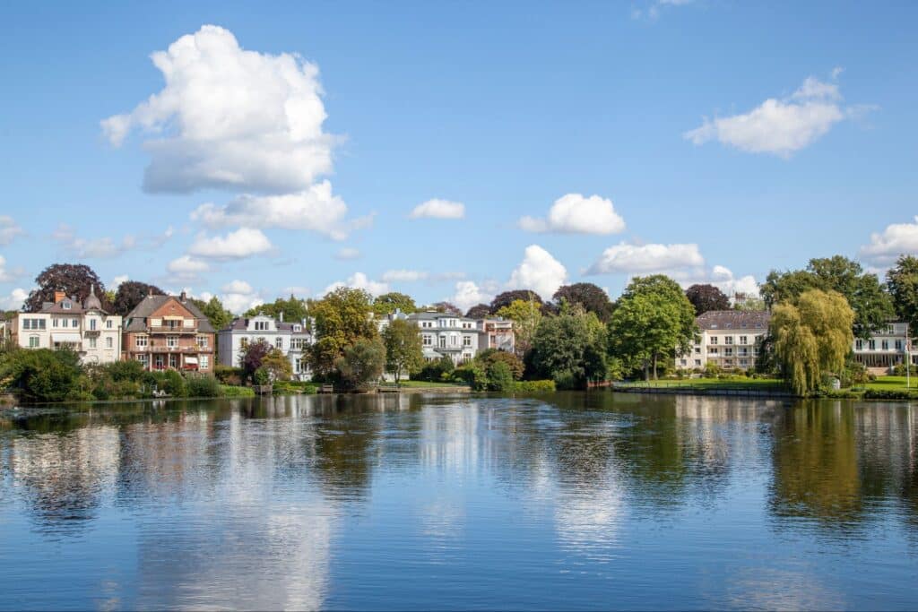Feenteich an der Außenalster in Hamburg